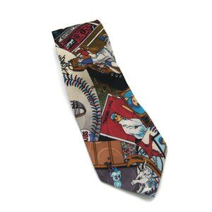 Nicole Miller Baseball MLB Players Vintage Novelty Necktie 1991 Major League Bas